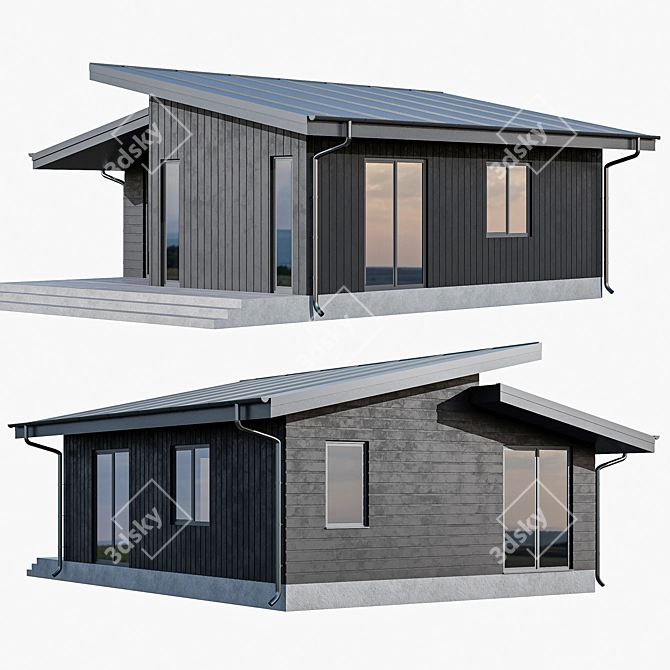 Modern Modular House: Stylish, Efficient, Affordable 3D model image 2