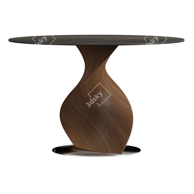 Modern Niagara Table & Lois Chair Set 3D model image 2