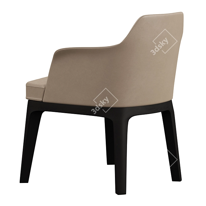 Modern Niagara Table & Lois Chair Set 3D model image 6