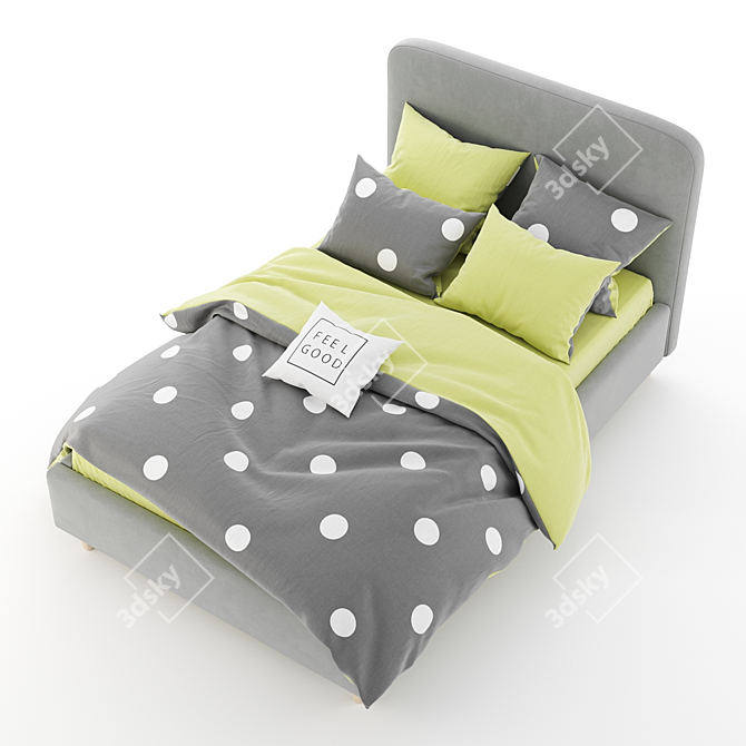 Arvika Bed: Stylish Nordmann Factory Creation 3D model image 2