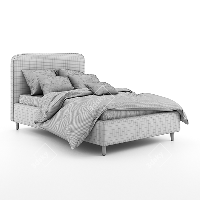 Arvika Bed: Stylish Nordmann Factory Creation 3D model image 3