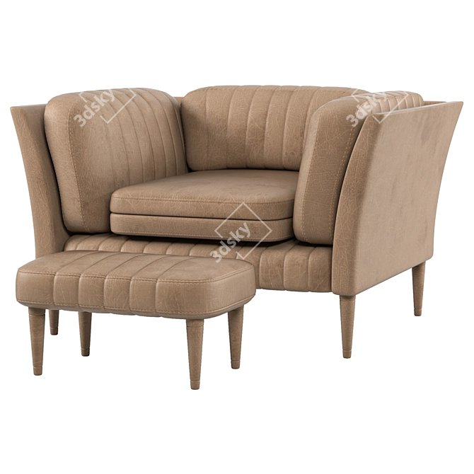 Sorensen Contemporary CM Sofa 3D model image 4