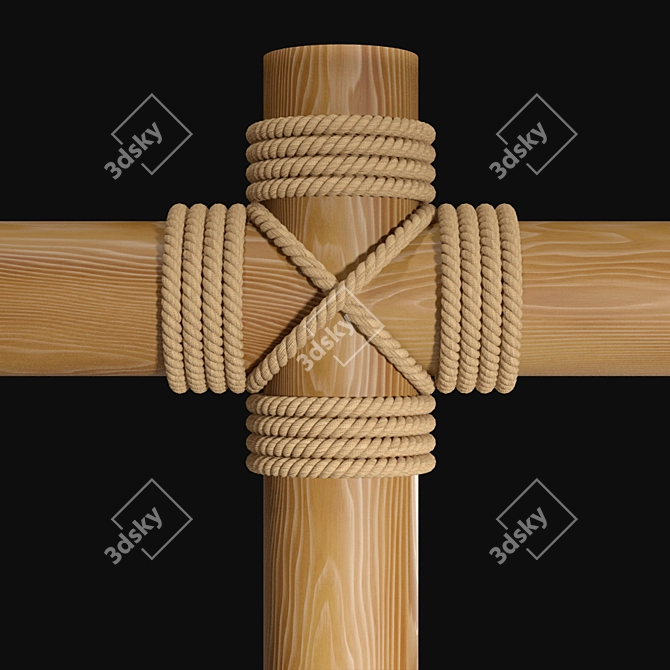 Rope-Wrapped Beams 3D model image 3