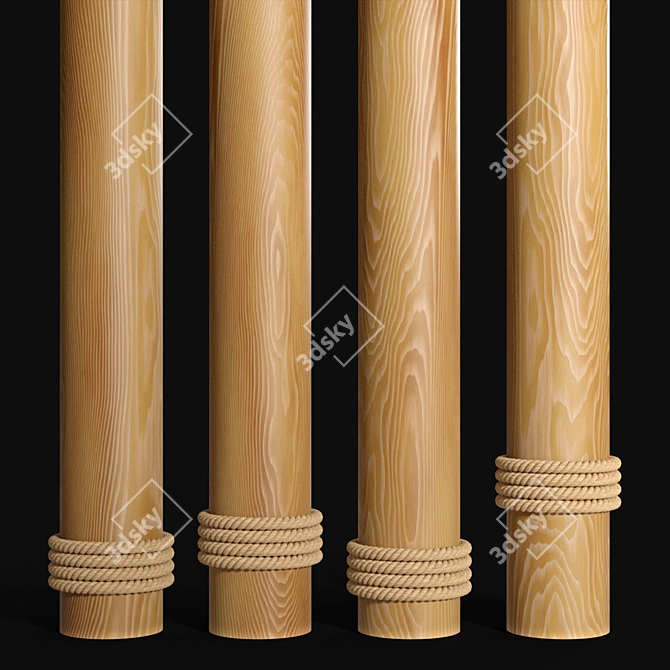 Rope-Wrapped Beams 3D model image 4