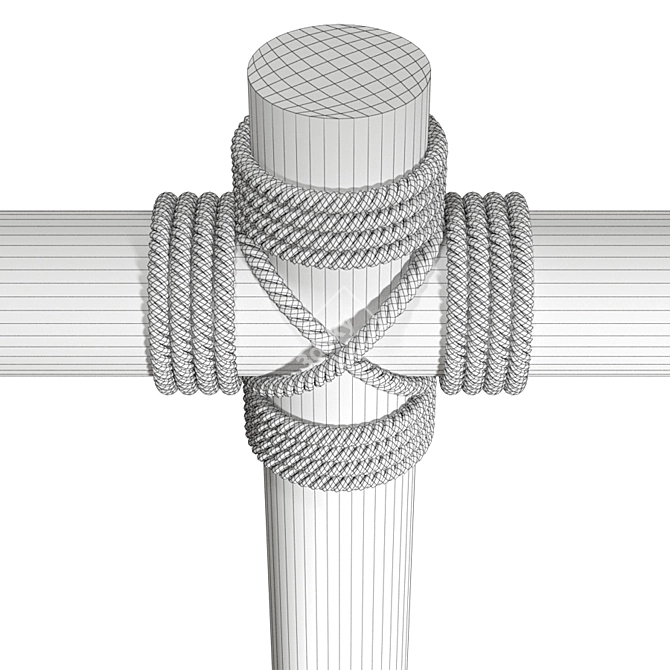 Rope-Wrapped Beams 3D model image 6