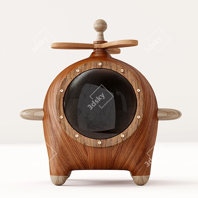 Vintage Aviation Wooden Jewelry Box 3D model image 16
