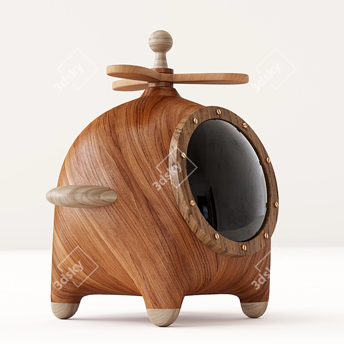 Vintage Aviation Wooden Jewelry Box 3D model image 18