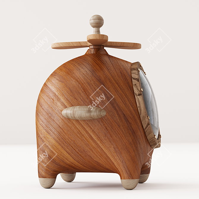 Vintage Aviation Wooden Jewelry Box 3D model image 19
