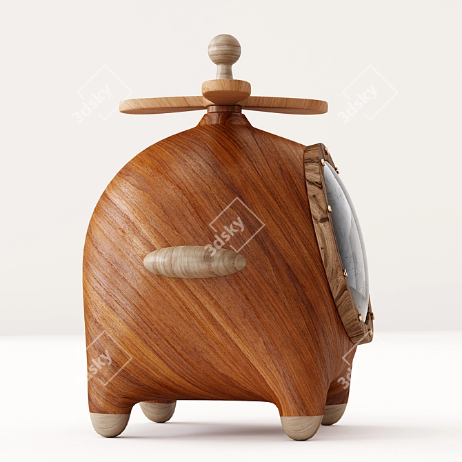 Vintage Aviation Wooden Jewelry Box 3D model image 2