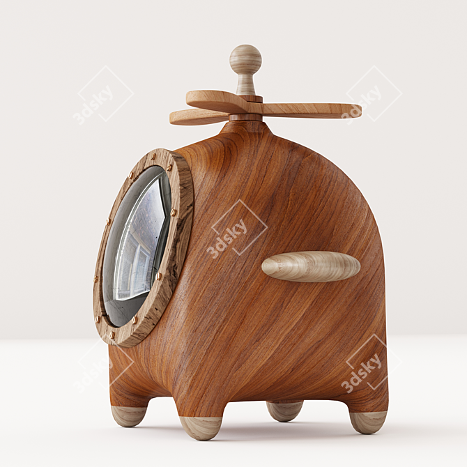 Vintage Aviation Wooden Jewelry Box 3D model image 5