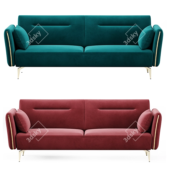 Liverpool Sofa Bed: Modern, Stylish, and Functional 3D model image 3