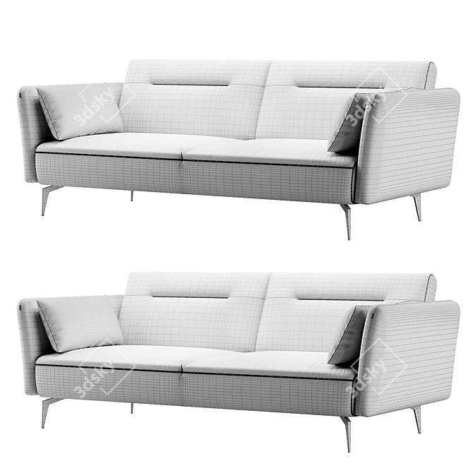 Liverpool Sofa Bed: Modern, Stylish, and Functional 3D model image 4