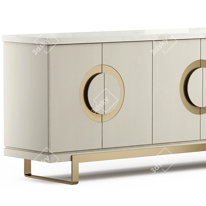 Noelle Hooker Vintage-Inspired Console 3D model image 2