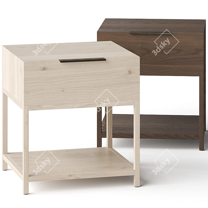 Luxe Nightstand Table: Lulu & Georgia 3D model image 1