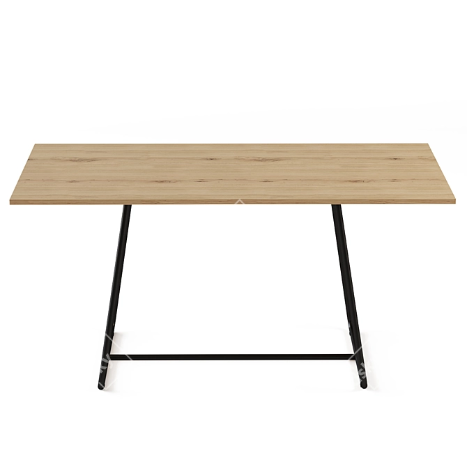 Gwinner ET871-160 Natural Oak Dining Table 3D model image 2