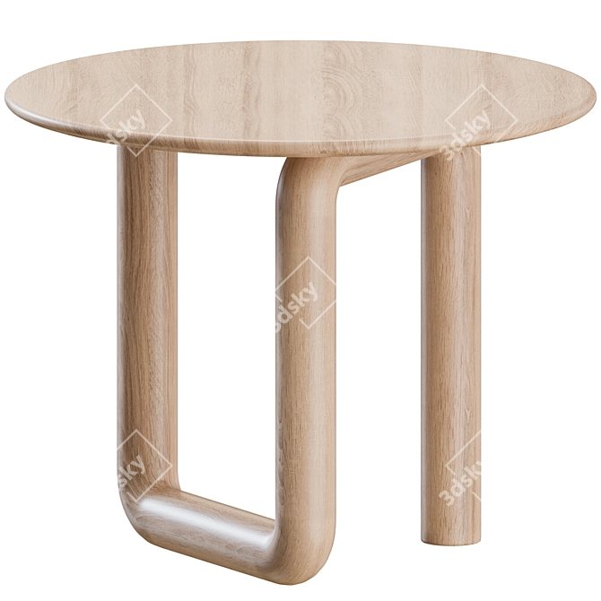 Elegant Mono Dining Set 3D model image 7