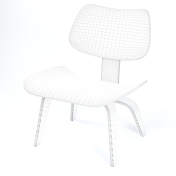 Vitra Plywood Lounge Chair: Modern Scandinavian Design 3D model image 3