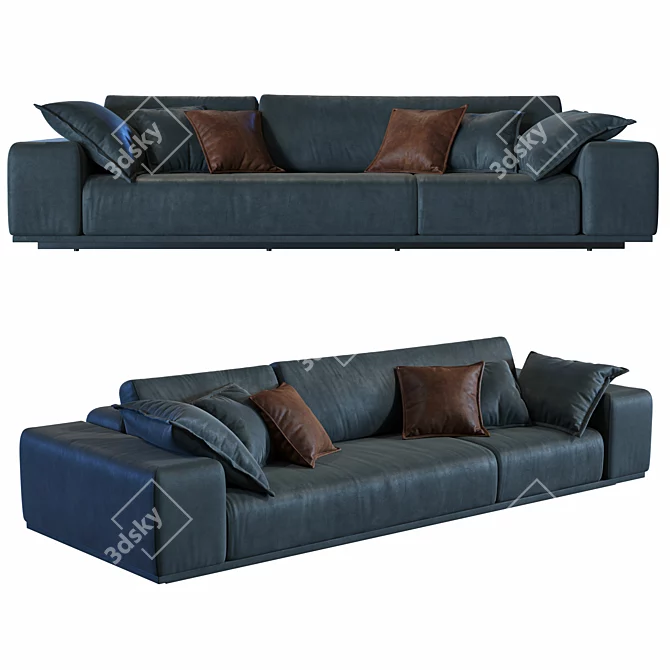 Modern Modular Monsieur Sofa 3D model image 1