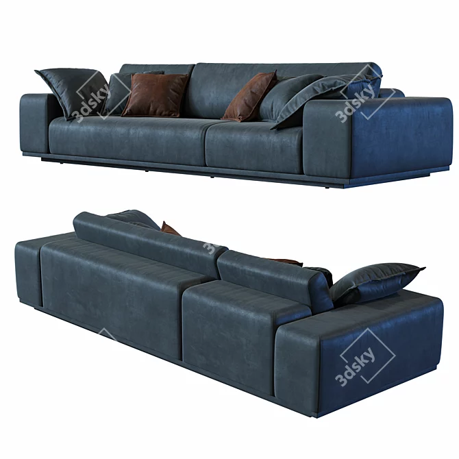 Modern Modular Monsieur Sofa 3D model image 2