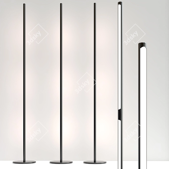 Sleek LED Floor Lamp - Mantra Torch 3D model image 1