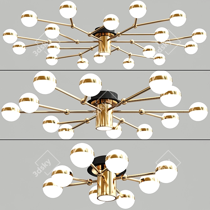 Modern LED Ceiling Chandeliers - ATICA 3D model image 1