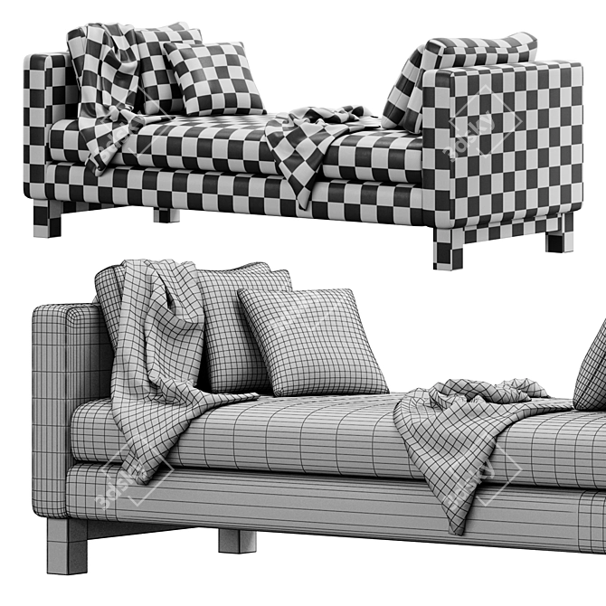 Pacific Wood Legs Daybed 3D model image 4