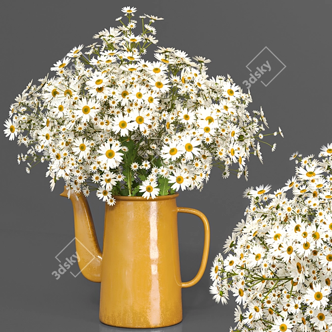 Charming Chamomile Bouquet 3D model image 1