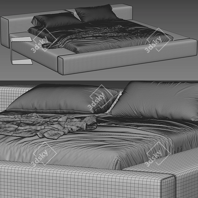 Versatile Living Divani Extra Wall Bed 3D model image 4