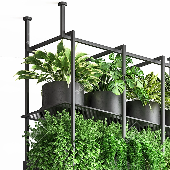 Metal Hanging Indoor Plant Pot Collection 3D model image 5