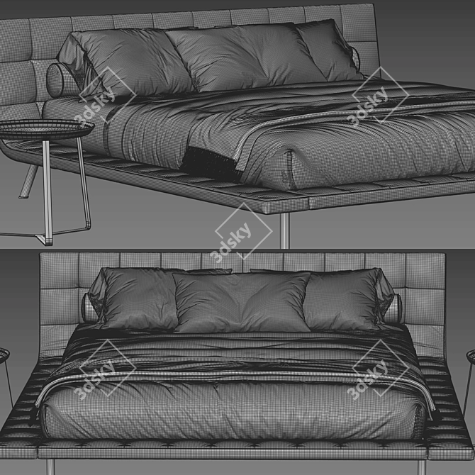 Poliform Onda: Modern and Stylish Bed 3D model image 3