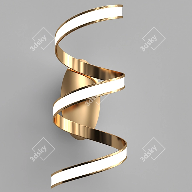 Golden Glow LED Wall Light 3D model image 1