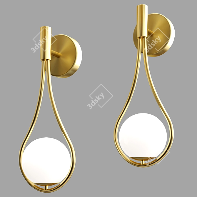 Droplet Glass Sconce 3D model image 2