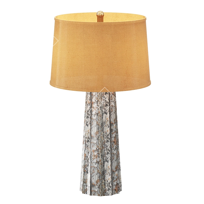 Elegant Glass Table Lamp 3D model image 2