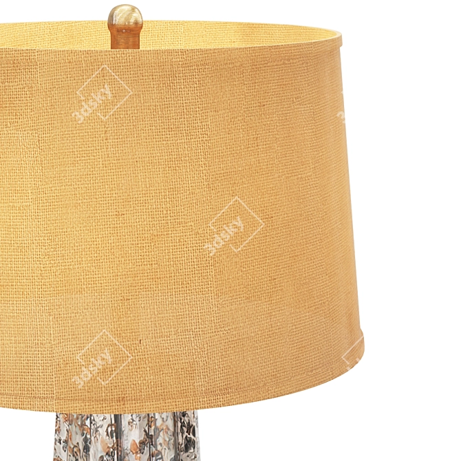 Elegant Glass Table Lamp 3D model image 3