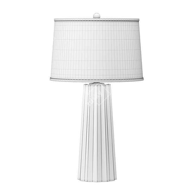 Elegant Glass Table Lamp 3D model image 5