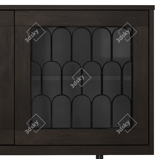 Gatsby Oak & Metal Buffet 3D model image 3