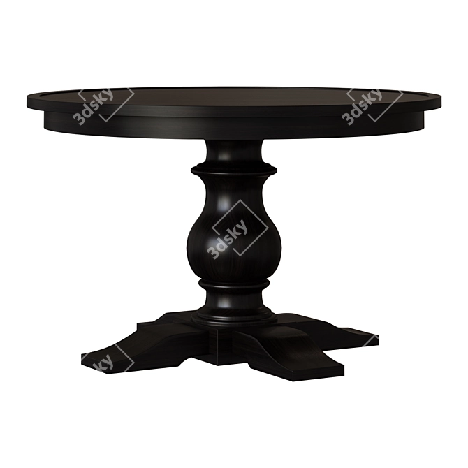 Elegant Monastery Dining Table 3D model image 1