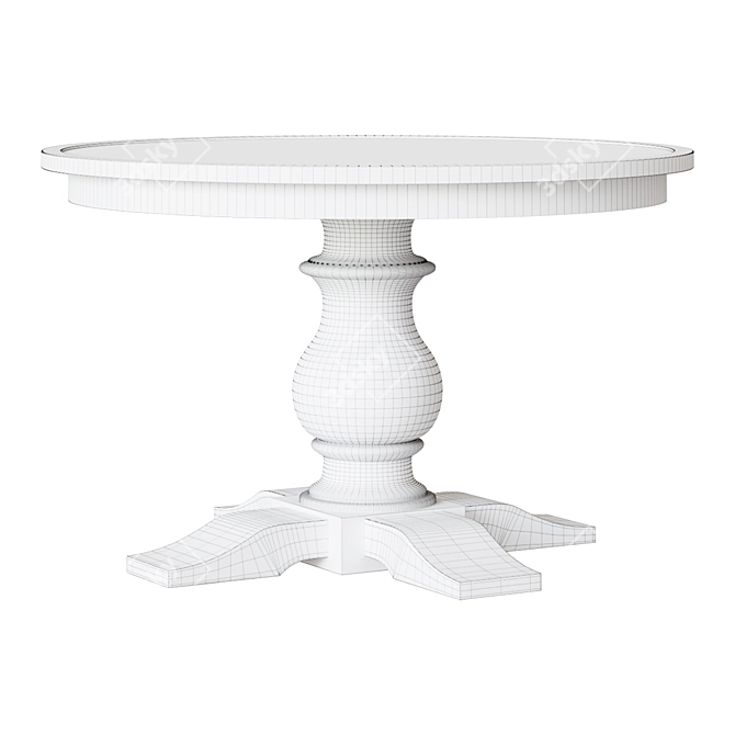 Elegant Monastery Dining Table 3D model image 2