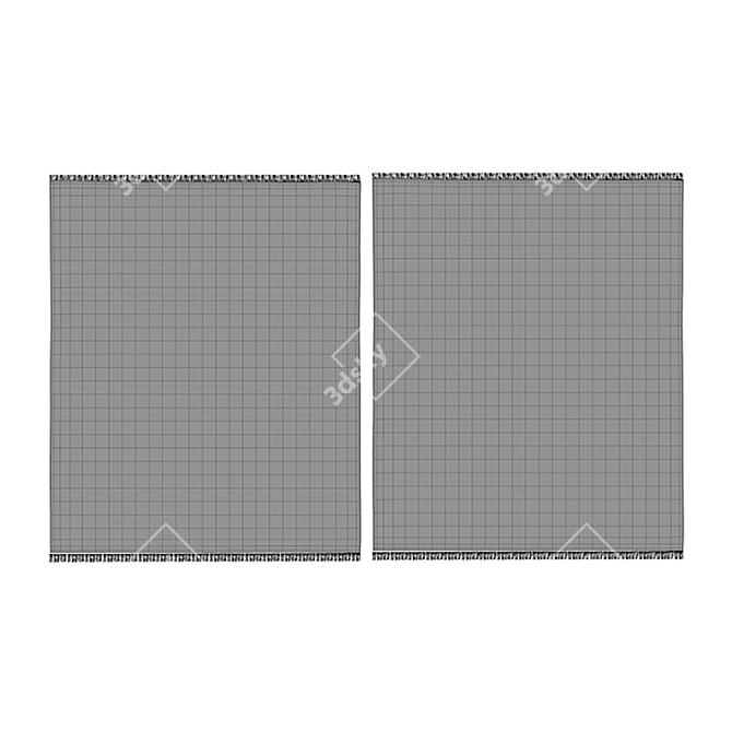 Geometric Outdoor Rug: Stylish and Durable 3D model image 2