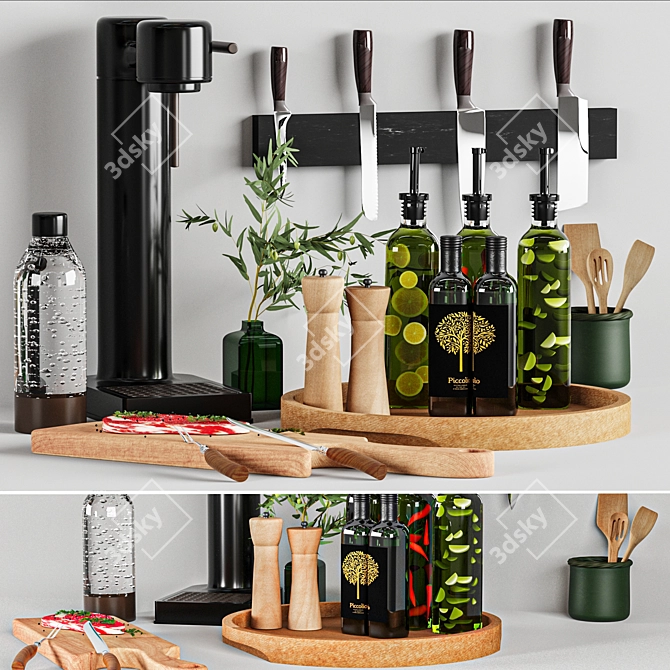 Versatile Kitchen Accessories 2018 3D model image 2