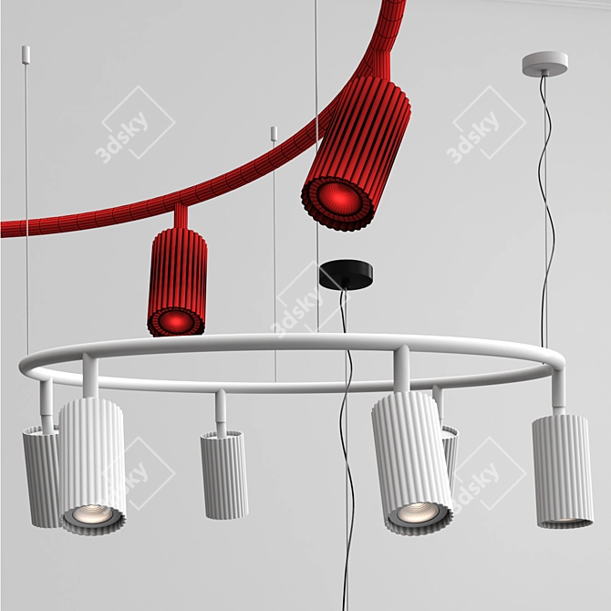 Maisy Metal Pendant Light 3D model image 3