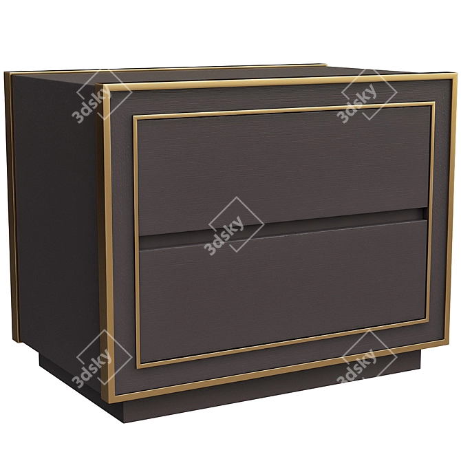 Elegant Camelot Bedside Table 3D model image 1