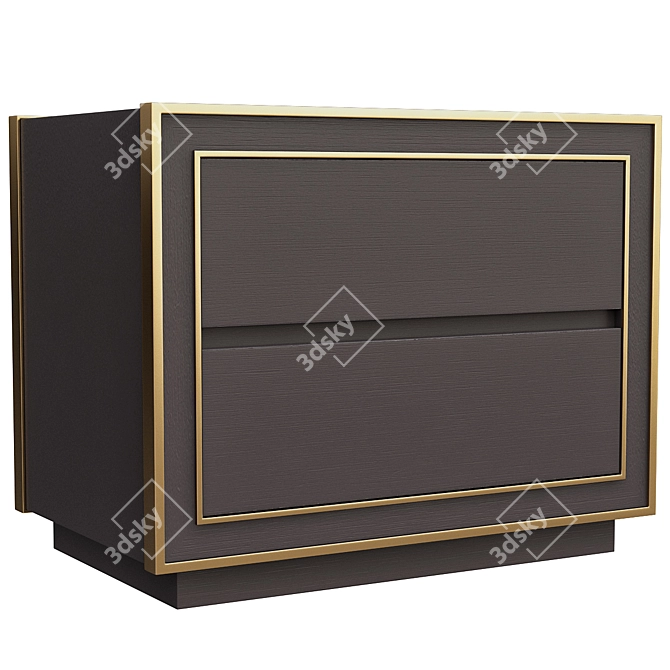 Elegant Camelot Bedside Table 3D model image 2