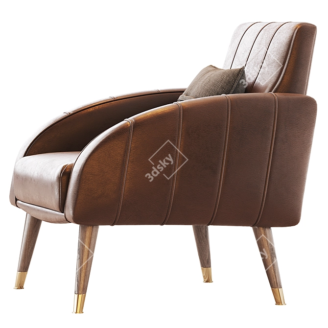 Elegant PRAGA Enza Home Armchair 3D model image 5