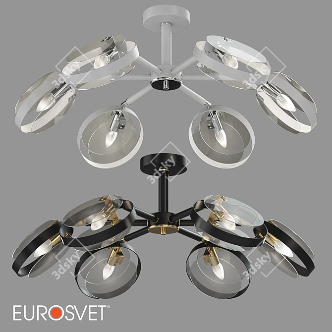Eurosvet Gallo Loft Style Ceiling Lamp 3D model image 1