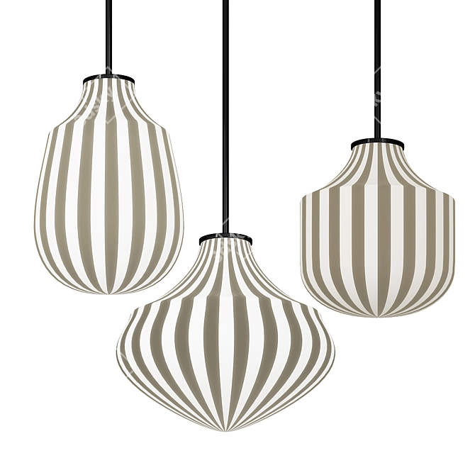 Vintage Circus Pendant Lights 3D model image 1