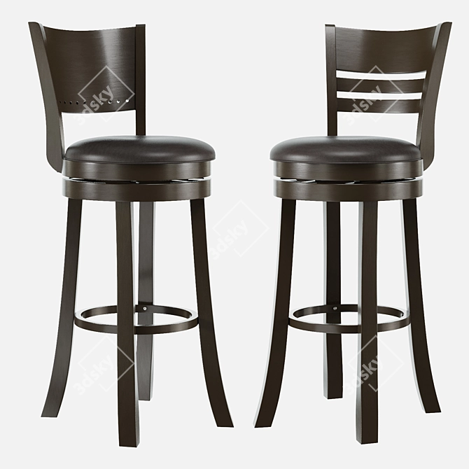 Woodville Salon & Fler Bar Stool 3D model image 1