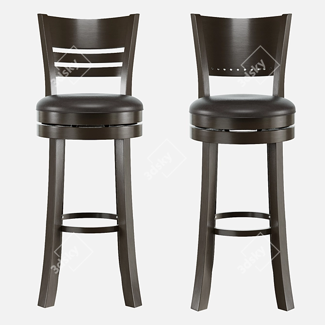 Woodville Salon & Fler Bar Stool 3D model image 2