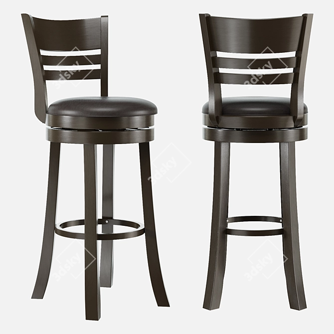 Woodville Salon & Fler Bar Stool 3D model image 4