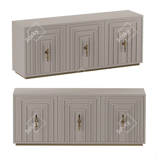 Luxury Cazarina Largo Cabinet: Exquisite Design & Premium Quality 3D model image 1